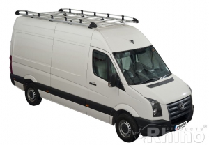 VW Crafter  (2006 bis 03/2017). Hohes Dach H2. Länge L2. MIT C-Schienen. MIT Fixpunkte. 3.2 x 1.60 Meter - Aluminium Schwerlastkorb inkl. Edelstahl Aufschubrolle