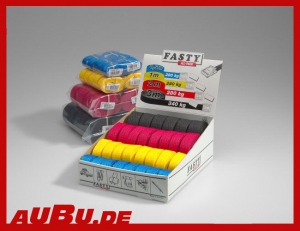 4x FASTY Spanngurt  Länge 50 cm  Breite 20 mm  Zugkraft bis 300 kg geprüft  Farbe  Blau 