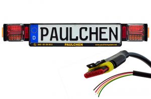 LED-Zusatzbeleuchtung für Paulchen Heckträger,  Befestigung erfolgt am Lastenrahmen