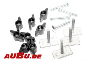 Montagesatz für Dachkoffer (z.B Delphin/Sahara/Husky bis 02/2012) T-Nut Adapter für Aluträger mit Nutsystem von 21 bis 23 mm, MIT Flügelmutter