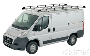 Fiat Ducato (2006 bis...). extra hohes Dach H3. Länge L3. mit Flügeltüren.  3.6 x 1.60 Meter - Aluminium Schwerlastkorb inkl. Edelstahl Aufschubrolle
