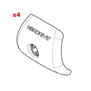 4 Stück Endkappen für Nordrive Fuß RAIL-TOP hochstehende Reling