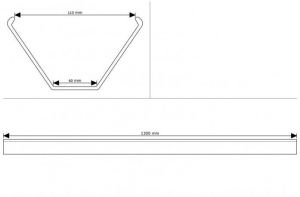 Fahrradschiene Fat Bike 1300 mm