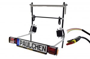 Paulchen TIEFLADER verstärkt für Elektroräder. Zuladung max. 50 kg. mit LED-Zusatzbeleuchtung. zur Ergänzung für diverser Grundträger