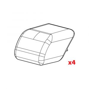 4 Stück Endkappen für Atera Stahl  Vierkantbarren (32x23 mm)