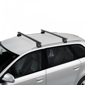 Hyundai i40 CW (Typ: TM). 5-türig. mit Fixpunkten in der geschlossenen Reling (06/2011 bis 2019) - Cruz Airo FIX Rail SchwarzR - Grundträger für Fahrzeuge mit aufliegender Reling