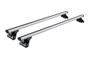 VW Caddy V mit Fixpunkte am Dach - (Typ SB) (Bj. 2020 bis ...) Montage wahlweise Vorne UND Mitte ODER Hinten  - 2 Stück Cruz Alu Dachträger Cargo AF Schwerlastenträger