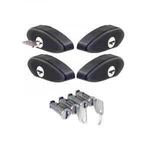 Cruz Schloßsatz  für Cruz Airo Alubarren (4 x Endkappe mit 4 Zylinder)  (4 x Zylinder für Fußkappe) (2 Schlüssel)