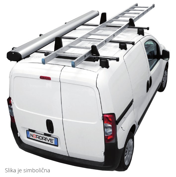 Dachbox MAA320L weiß+Dachträger CRV135 für Fiat Fiorino 5Türer ab 08 