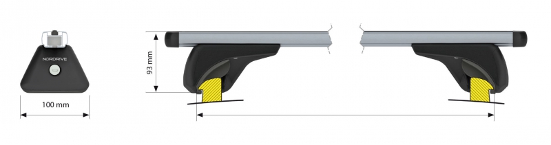 Aluminiumlegierung Autodachträger Seitenträger Querträger Dachträger  Gepäckträger Modifikationszubehör für Volvo XC60 2008-2023, 2 STK,Black :  : Auto & Motorrad