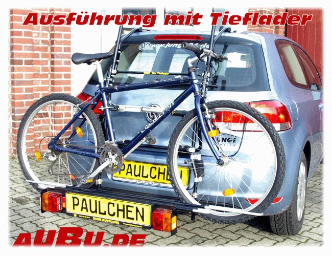 Paulchen Fahrrad Heckträger Montage an der HeckklappePaulchen Grundträger  für VW Golf VI Schrägheck Bj. 08/2008 bis 11/2012 ( nicht GTI / RS !!)
