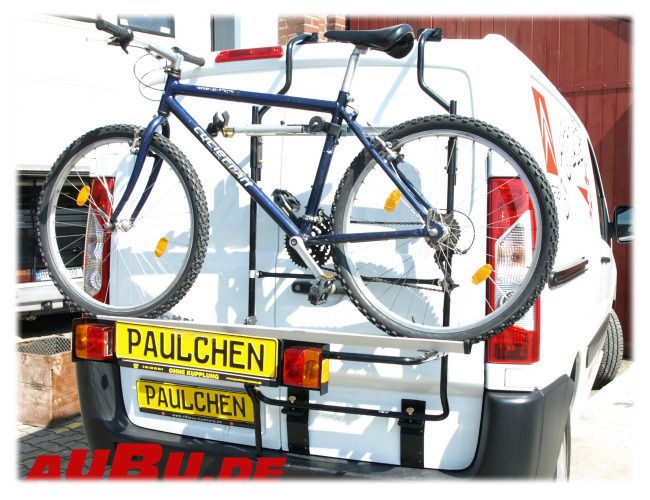 Paulchen Fahrrad Heckträger Montage an der HeckklappePaulchen