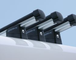 Dachträger Fiat Doblo (2010 bis 05/2022) , normales Dach H1, Länge L1, 3 Trägerbarren - KARGO PLUS Aluminium Schwerlastträger