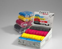 4x FASTY Spanngurt  Länge 100 cm  Breite 25 mm  Zugkraft bis 400 kg geprüft  Farbe  Weiß 