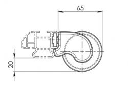 Leiterrolle (96cm breite) für Nordrive KARGO-PLUS Trägerbarren