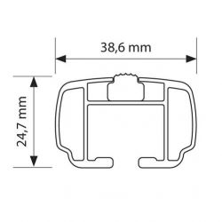 BMW, 2er Active Tourer (F45) , 09/2014 bis ... Aluminium Grundträger f. geschlossene Reling - Nordrive HELIO