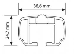 EVOS 4-Kant-ALU (Fixpunkt) Grundträger, Hyundai i20 3-türig Bj. 03/2015 bis 2018, Schrägheck Typ GB ,