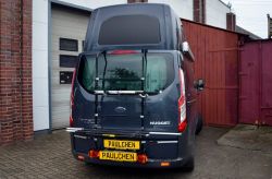 Ford Tourneo/Transit Custom Bj. 2013 bis 2023mit Heckklappe, AUCH passend für Custom Nugget mit Aufstelldach !! (NICHT für Nugget Plus)- Paulchen Grundträger - 814203+221