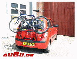 Hyundai i10 Bj. 03/2008 bis 10/2013 ( Zusatzbeleuchtung beim Fahrradtransport empfohlen !!) - Paulchen Grundträger - 884250 500