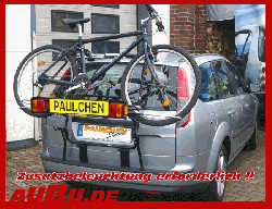 Ford Focus Turnier 5-türig Typ: (DA3) Bj. 11/2004 bis 2010 ( Zusatzbeleuchtung wird beim Fahrradtransport empfohlen !) - Paulchen Grundträger - 814551 500