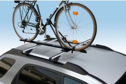 Nordrive - Bike One Radhalter, abschließbar, stabil und preiswert, auch für dicke Fahrradrahmen geeignet, für alle Grundträger passend, inkl. Adapter für Träger mit Nutenmontage