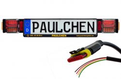 LED-Zusatzbeleuchtung für Paulchen Heckträger, Befestigung erfolgt am Rahmen des Grundträgers