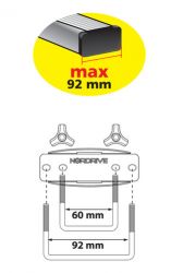 U-Bügelsatz für Dachkoffer (97,5 und 65 mm Lochabstand)
