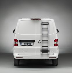 Citroen Jumpy (2007 bis 2016), MIT Flügeltüren, OHNE Heckfenster, Höhe H2 Länge L2 - RHINO ALU-HECKTÜR LEITER