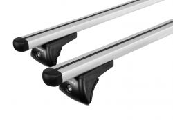 Renault Captur II (01/2020 bis...) mit aufliegender Dachreling  - NORDRIVE HELIO Aluminium Grundträger