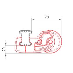 Leiterrolle (64cm breite) für Nordrive KARGO Trägerbarren