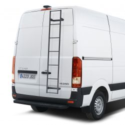 Peugeot_Traveller, (L1(XS-compact)/L2(M-standard)/L3(XL-long) - H1), (2016 bis ....) - Montage MIT Bohren - CRUZ universal Hecktürleiter
