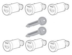 6 Schlösser  2 Schlüssel  für Nordrive Dachträger
