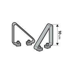 Leiterhalter/Seitenstütze (4 Stück, starr, 10cm Höhe) für Nordrive KARGO-PLUS Trägerbarren - 21mm Nut 2 x N11036