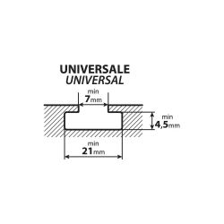 Leiterhalter/Seitenstütze (4 Stück, starr, 10cm Höhe) für Nordrive KARGO-PLUS Trägerbarren - 21mm Nut 2 x N11036