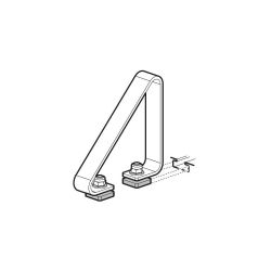 Leiterhalter/Seitenstütze (4 Stück. starr. 10cm Höhe) für Nordrive KARGO-PLUS Trägerbarren - 21mm Nut 2 x N11036