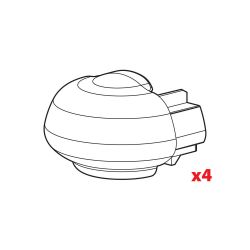 4 Stück Endkappen für Nordrive Alumia Barren Com. Richard Pastor