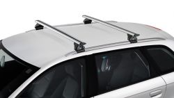 VW Passat Variant Alltrack (Typ: B8/3G), (11/2014 bis ...), mit aufliegender Dachreling - Cruz Airo FIX Rail SILBER - Grundträger für Fahrzeuge mit aufliegender Reling - ZWEITE WAHL ZW2419