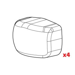 4 Stück Endkappen für Nordrive Alu Barren Helio, Yuro und Nowa