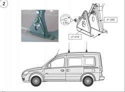 Opel Combo/Tour (2002 bis 01/2012) NUR für Fahrzeuge MIT grauer Metallasche am Dach - 2 Lastenträger - CRUZ Cargo Xpro 2022 Schwerlastträger