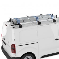 Ford Transit/Tourneo Custom (H2 hohes Dach - L1/L2) (08/2012 bis 2023) (Es müssen Löcher im Dach gebohrt werden)- 2 Lastenträger - CRUZ Cargo Xpro 2022 Schwerlastträger