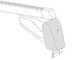 2 Stück Endkappe Atera DTX Träger mit Schlossöffnung. Die Kappe ist unten geschlossen