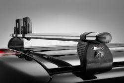 VW Crafter. Höhe H2/H3. Länge L3/L4/L5.  (04/2017 bis ...)  3 Trägerbarren - RHINO Aluminium Schwerlastdachträger inkl. 4 Seitenstützen - Rhino KAMMBAR PRO Grundträger