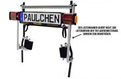 Paulchen TIEFLADER verstärkt für Elektroräder. Zuladung max. 50 kg. mit LED-Zusatzbeleuchtung. zur Ergänzung für diverser Grundträger