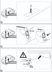 Fiat Doblo 5-türig (2010 bis 2022) mit Fixpunkten - 1 Stück Trägerbarren MITTE  (zur Aufrüstung bereits vorhandener Träger VORNE und HINTEN)  ATERA ALU Grundträger