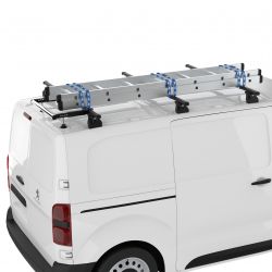 Maxus Deliver 9 / eDeliver 9   (2020 bis ...)   (NUR Länge L1/L2/L3 Höhe H2/H3)  - 3 Lastenträger inkl. C- Schiene (MIT Bohren) CRUZ Cargo Xpro 2022 Schwerlastträger