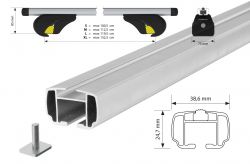 Dacia Bigster  SUV  (03/2025 bis ... )  mit hochstehender Reling  Aluminium Dachträger - HELIO RAIL