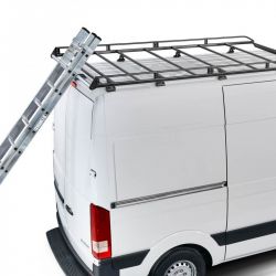 VW Transporter  T7  (03/2025 bis ... )  (MIT Fixpunkte)  (L1-H1) - Evo Rack Stahl Lastenkorb (280 x 140cm) inkl. Windspoiler