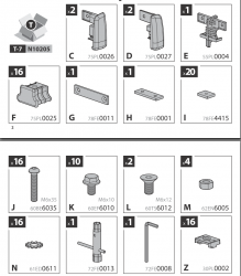 Kargo Rack System - Kit Montagezubehör - h 7 cm (N10205)