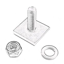 Cruz  Kulissenstein 20x20 mm mit Gewindebolzen M6 (003)