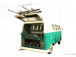 VW Bus T1/T2  (T2A) Bj. 08/1963 bis 07/1972 - ( Hohe Motorklappe) Paulchen Grundträger  11103002 549